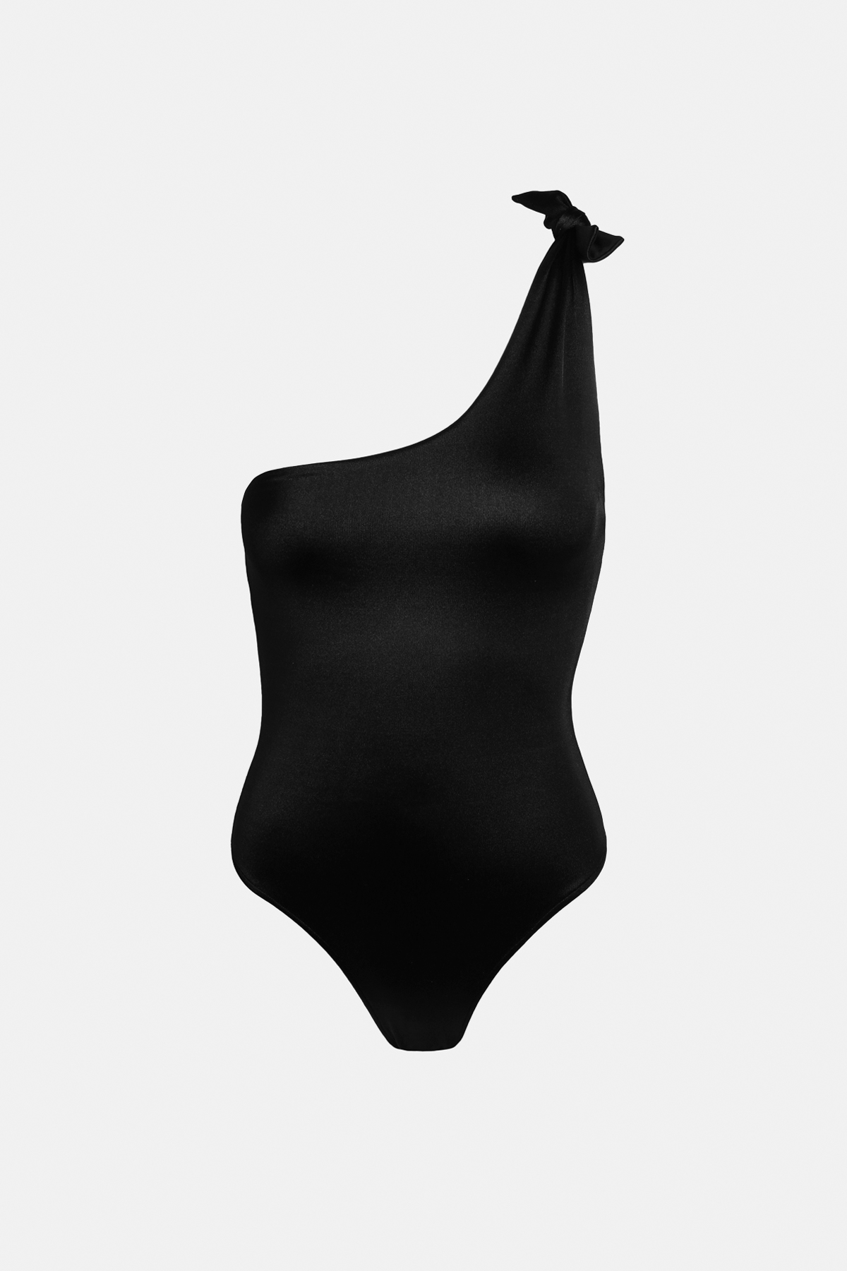 Nerea One Shoulder Swimsuit in Black