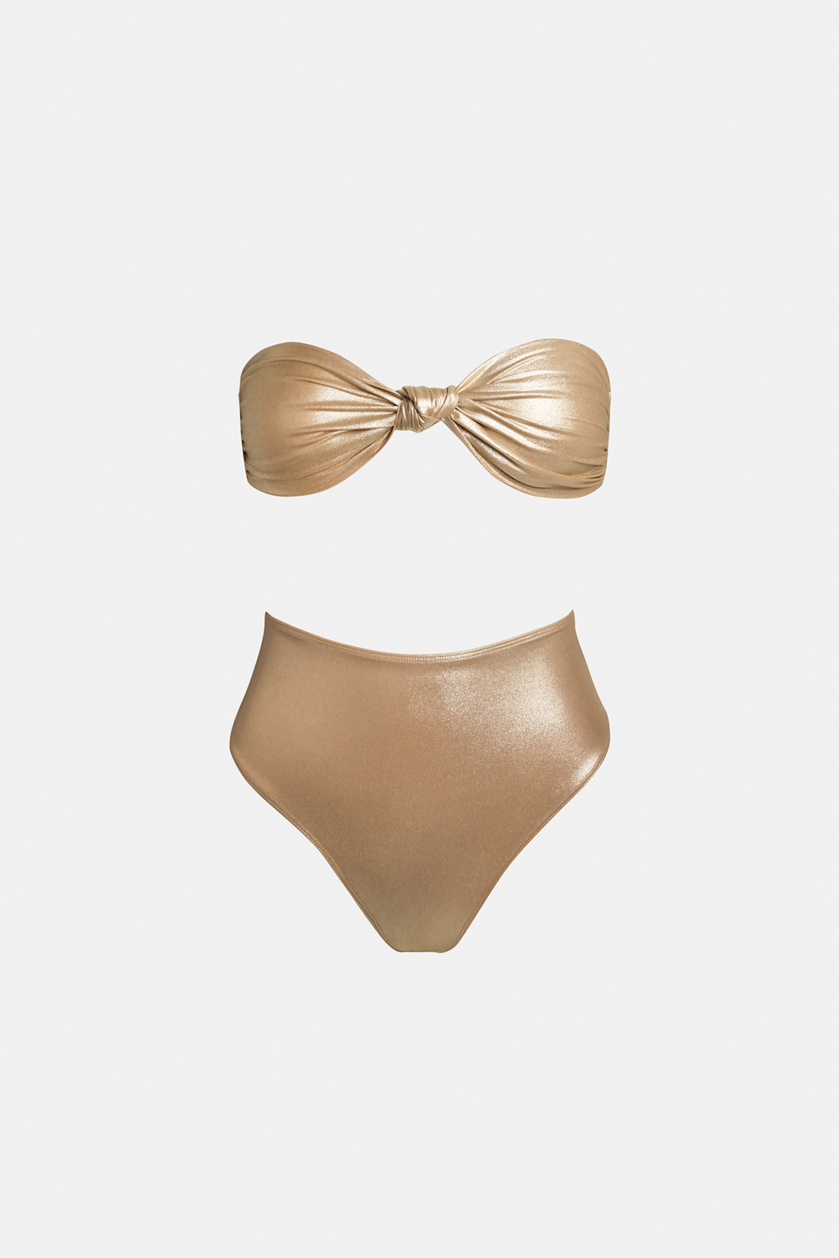 Marina High Waist Bikini in Gold