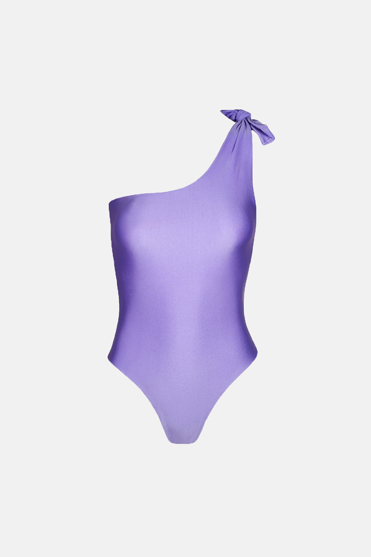 Nerea One Shoulder Swimsuit in Light Purple
